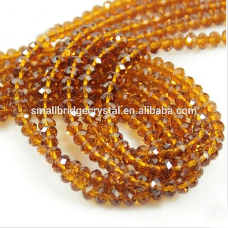 Various Colors Size Cheap 4MM Loose Jewelry Mix Color Amber Crystal Glass Beads factory