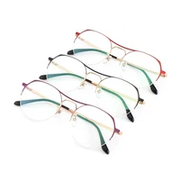 

China Wholesale Optical Eyeglasses Frame Ready Goods Rimless Glasses Optical Frame