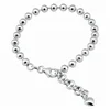 silver baby jewelry 100% 925 sterling silver bead bracelet chain bracelet with heart charm engravable