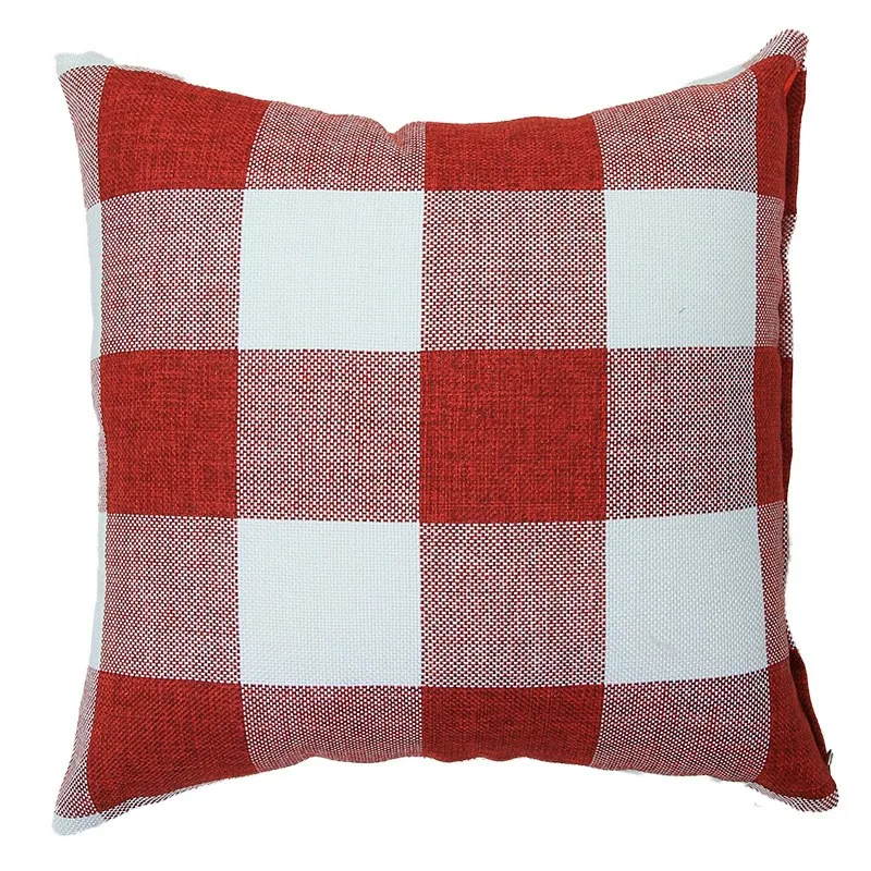 Charmcci 600129 Plaid Christmas Gusset Fancy Pillow Case Cushion Cover