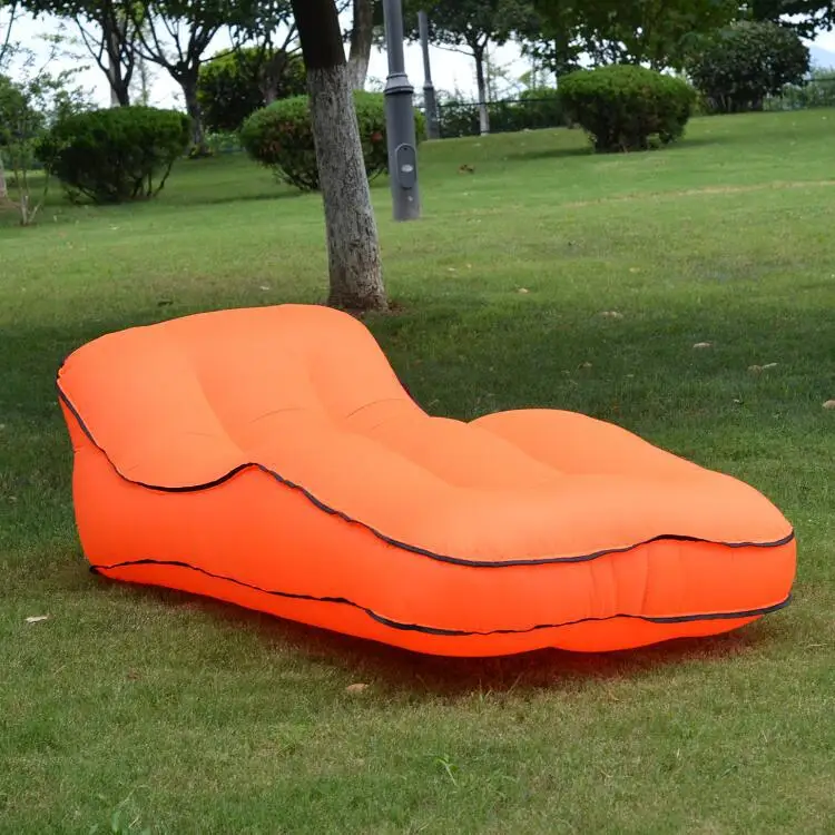 

Hot Sell Latest Double Inflatable Sleeping Bag Lazy Sofa Beach Waterproof chaise Lounge Curved Camping Air Sofa Bed