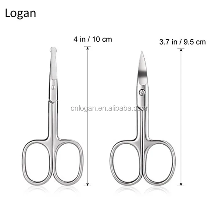 Curved and Round Facial Hair Scissors Set 