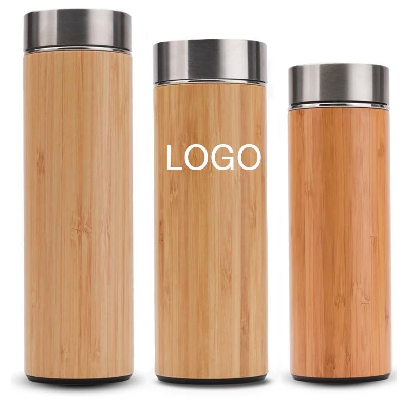 

Professional Factory Produce Tea Mesh Filter Coffee Tea Water Bottle Bamboo Cap, Narural