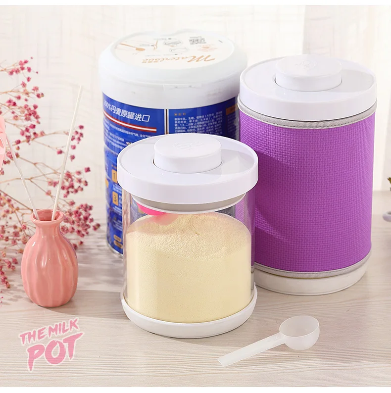 
1700ml Airtight Plastic Kids Square Snack Food Container Infant Baby Milk Powder Storage Container 