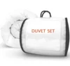 Breathable recyclable Cylinder Single Duvet blanket storage zipper Bag