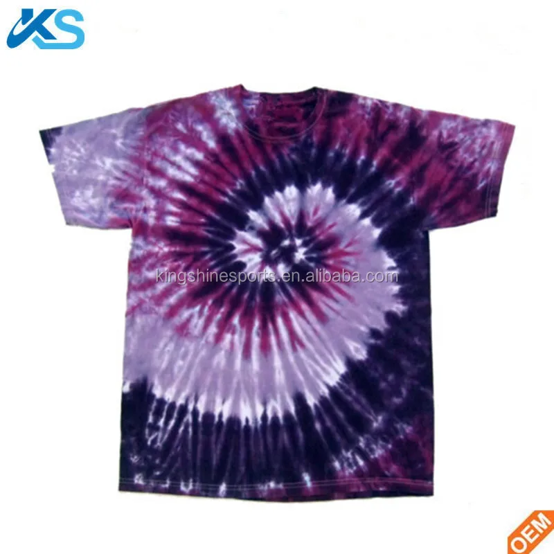 

Wholesale custom design men's shirts 100% cotton short sleeve multi-color tie dye t- shirts