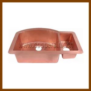 Undermount Double Bowls Copper Kitchen Sink