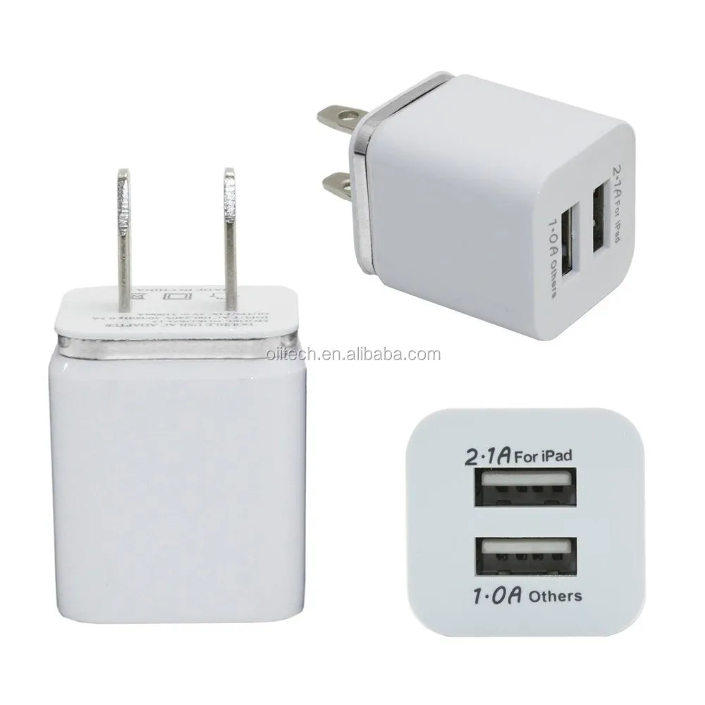 For Iphone Dual USB Wall Charger Full 5V 2.1A 1A Travel Adapter US EU plug AC Power Adapter 2 port Colorful Wall Charger