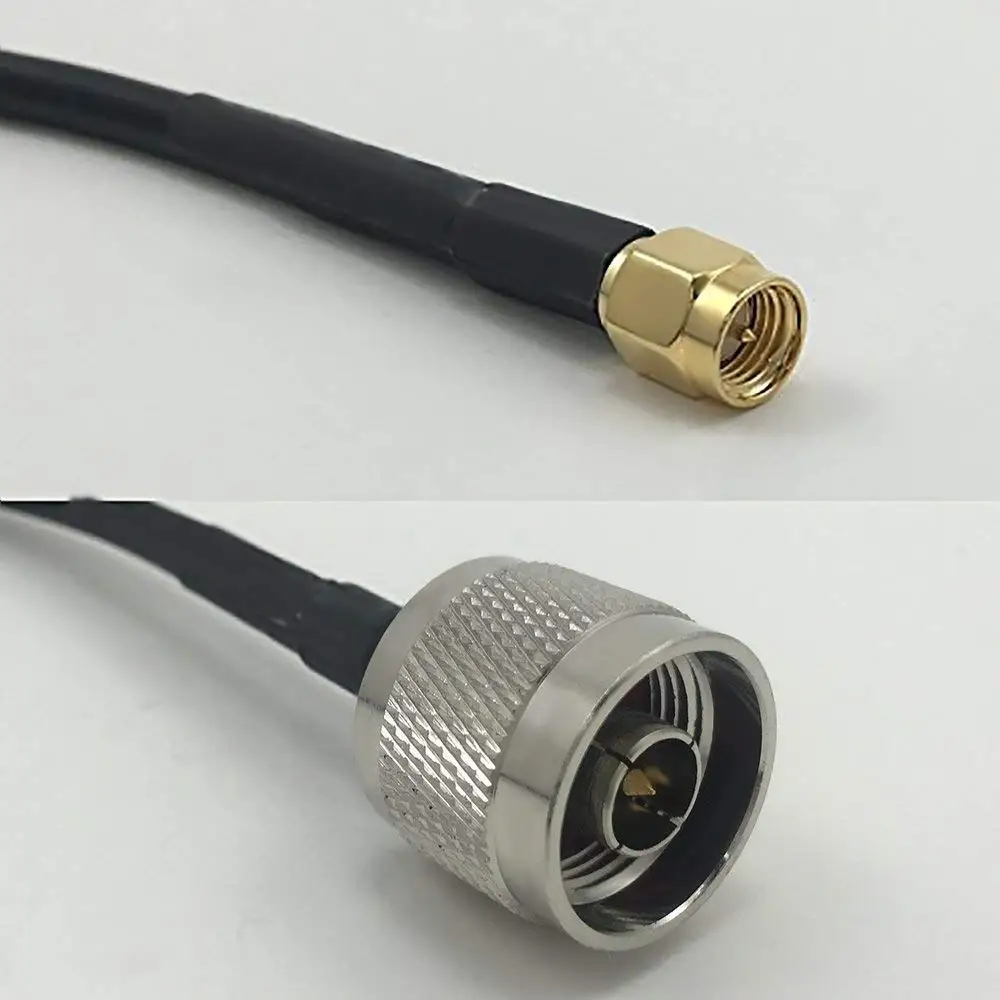 10/' N right angle Male to RP-SMA plug Female pin Jumper Pigtail Cable RFC240 USA