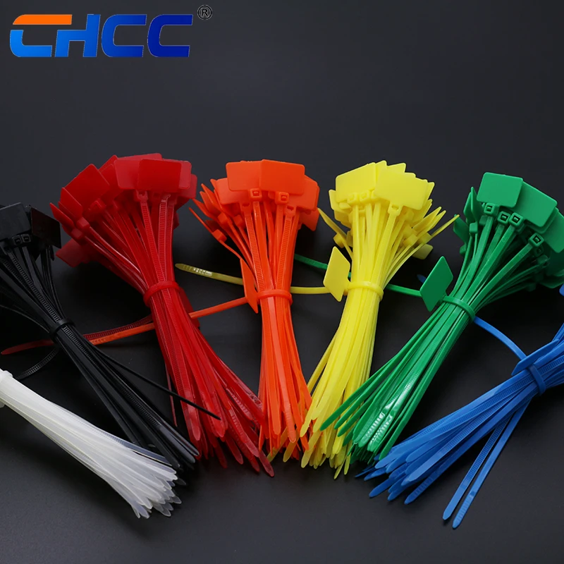 Details about   100Pc Colourful Nylon Self-Locking Label Tie Network Cable Marker Wire Straju 