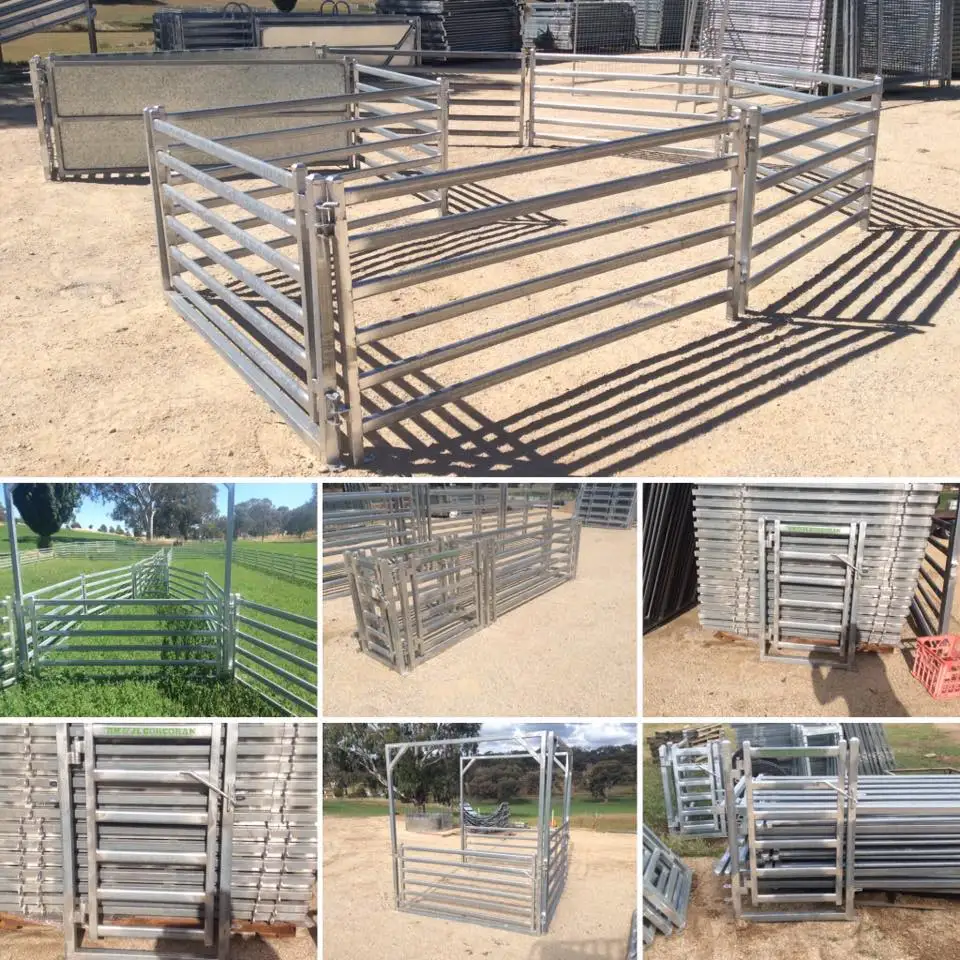 Galvanized 6 Bars Heavy Duty Steel Livestock Corral Sheep Panel / Horse