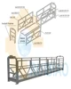 Painting Steel 6 Meters Modular Suspended Scaffolding Platform Adjustable Height