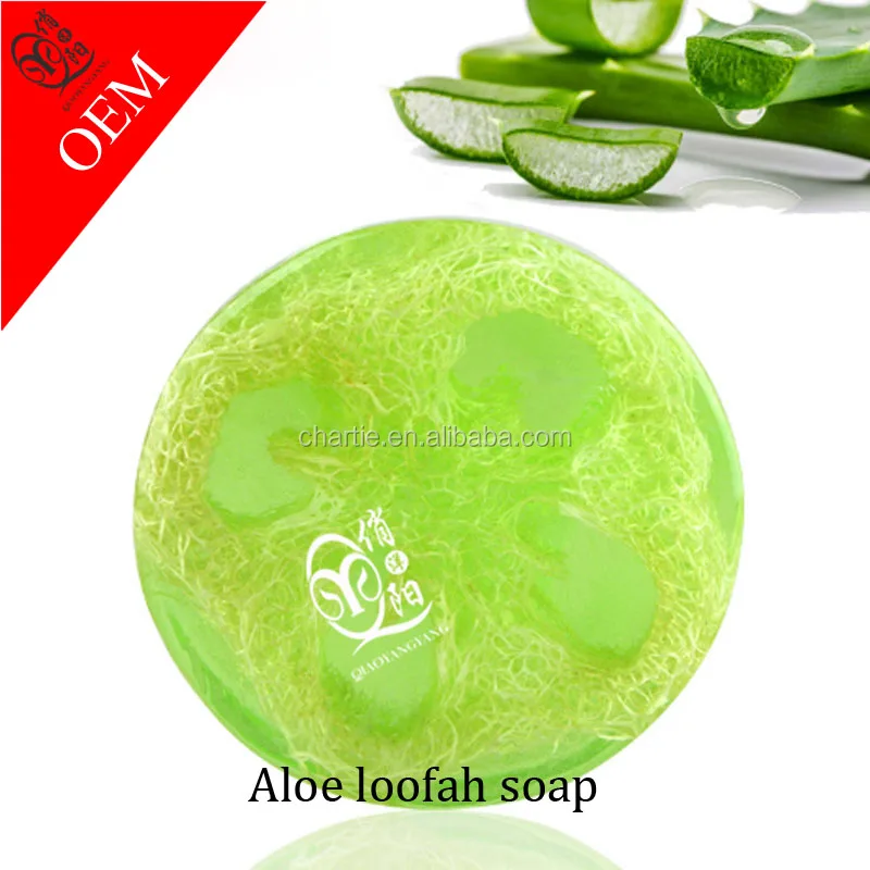 

Lemon/aloe vera loofah hand made soaps Moist natural essential oil soap