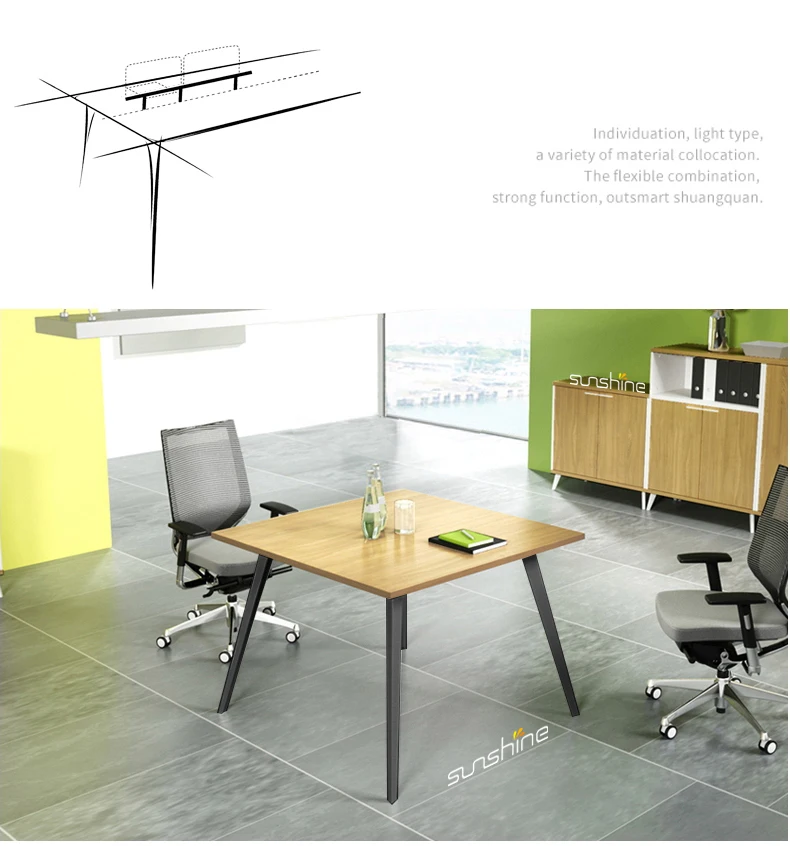 Wooden Tea Table Design Office Meeting Small Square Table for Tea