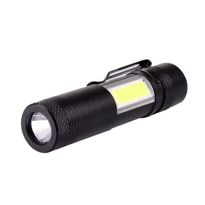 Wholesale Amazon High Power COB LED Portable AA 1.5V Super Bright Aluminum Alloy Mini Torch led Flashlight