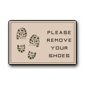 Buy Custom Welcome Doormats Funny Footprint Please Remove