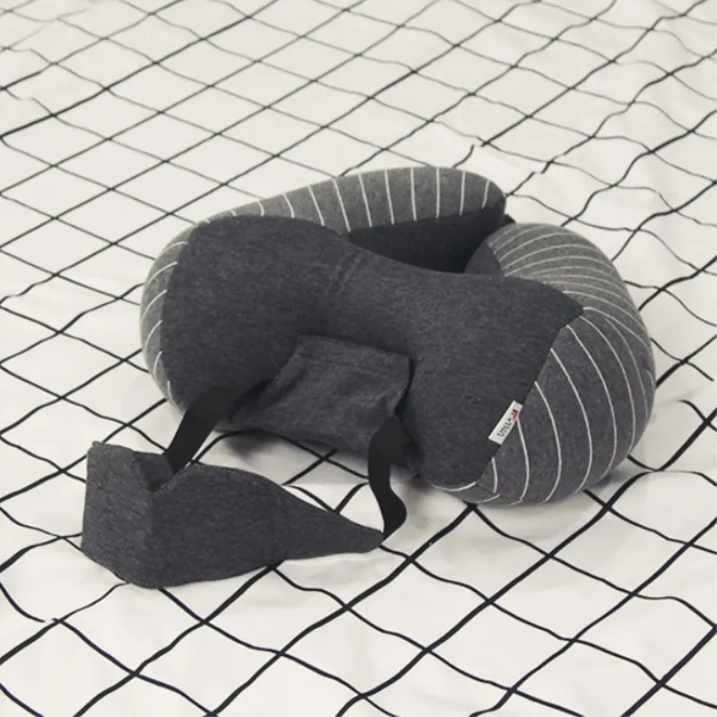 Microbeads Filling U Shaped Neck Pillow Airplane Soft Cushion Travel