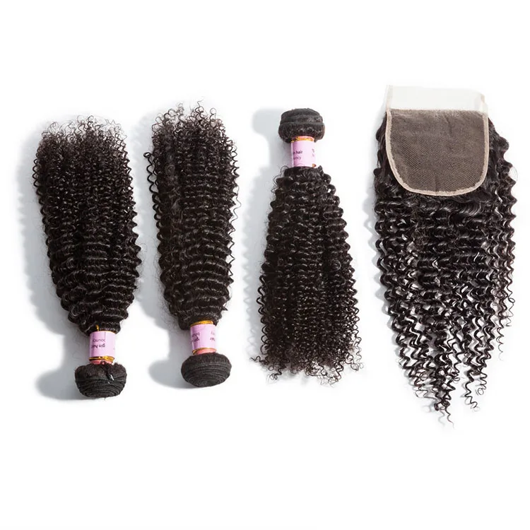 

Unprocessed wholesale Virgin cuticle aligned malaysian kinky curly hair bundles