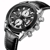 

MEGIR 2020 Original Men Quartz Watch Reloj Hombre Leather Business Watches Man Clock Chronograph Army Military Watch Sport Male