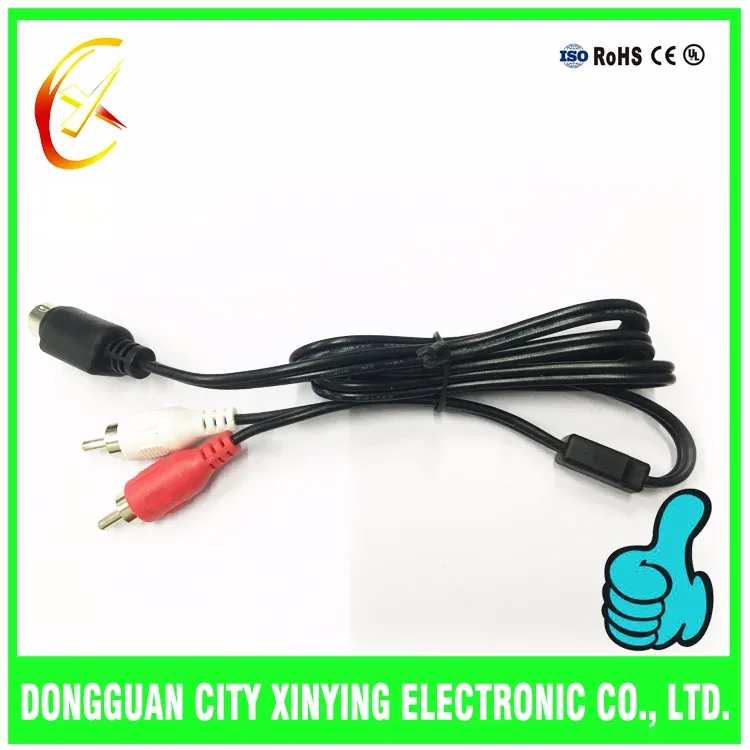 Custom Made Rca To 9 Pin Mini Din Md9p Male Connector Molded Audio