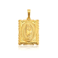 

34595 xuping fashion jewelry rectangle virgin mary 24K gold color plated pendant