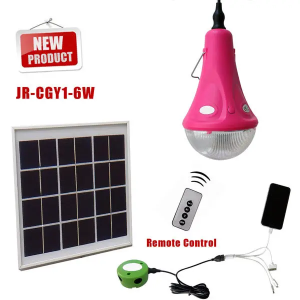 Portable led light solar power lighting kit charged by solar panel 12W