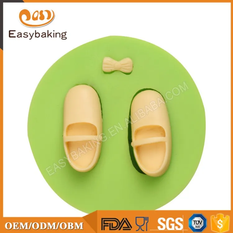 ES-1123 Baby Shoes & Bow Silicone Mould