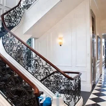Classic Wrought Iron Railing Design Indoor Stair Railings For Decorative Stairs Buy Wrought Iron Staircase Railing Metal Staircase Railing Wrought