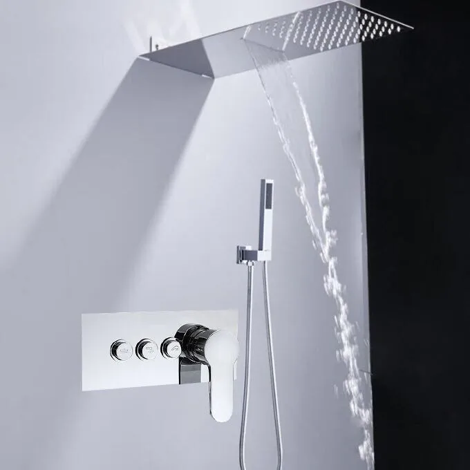 Hot Sales 20 Inch Rain Shower Head High Pressure 3way Waterfall