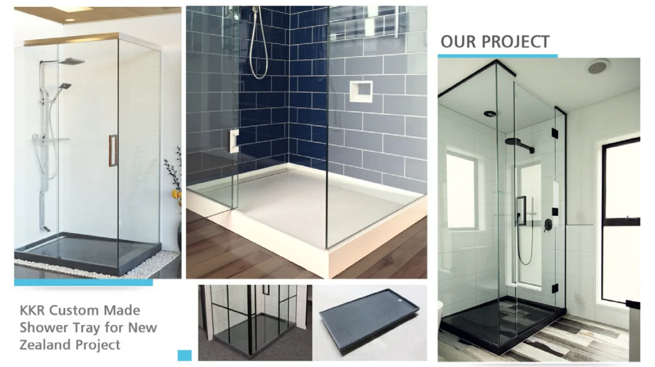 Kkr Sanitary Ware Produce Bathroom Set Solid Surface Resin Stone Shower