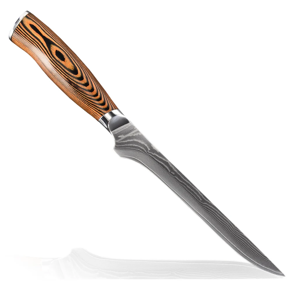

kitchen knife damascus steel fish fillet boning knife