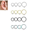 AAA cz stone 316L Stainless steel Circle Ear Daith Piercing Ring