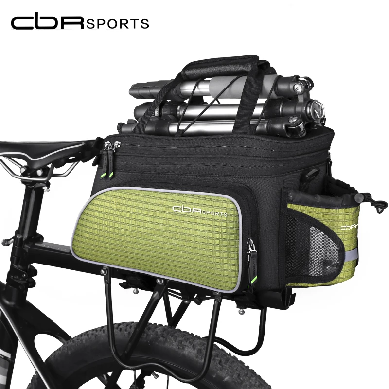 

CBR OEM A7 Polyester 3D Shell Water Resistant Multifunctional Cycling Rack Rear Trunk Tote Bag Bike Pannier Double Pouch bag, Red, blue, green, black