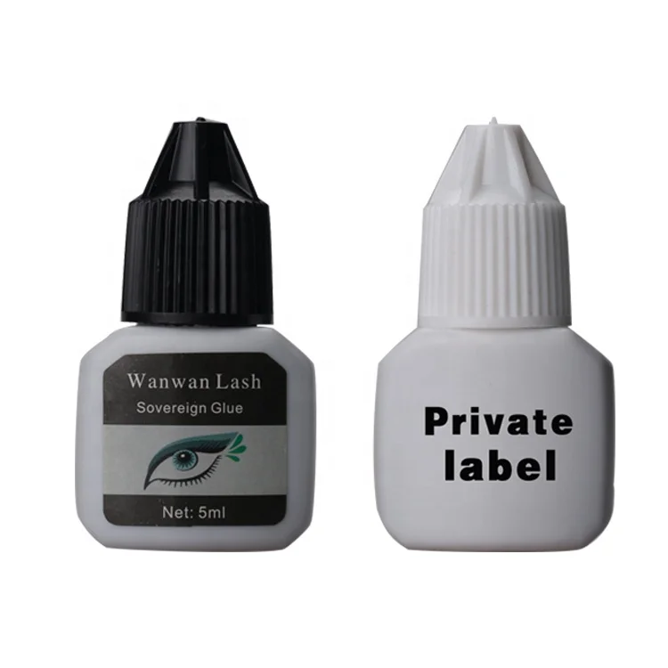
5ml custom best latex free false lash adhesive container vendor lady black eyelash glue wholesale bulk 
