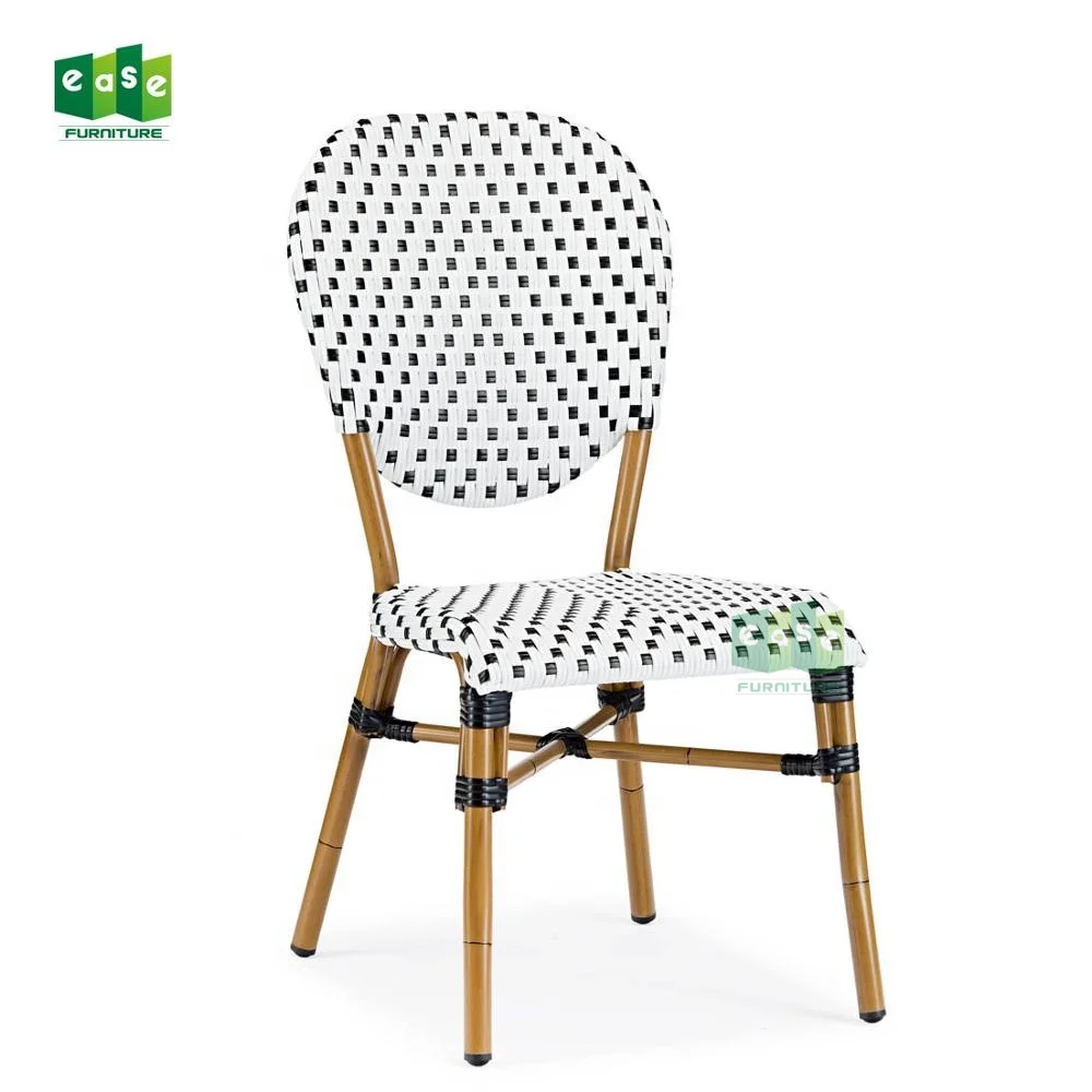 (e1121) Commercial Restaurant French Bistro Chairs Rattan Outdoor For