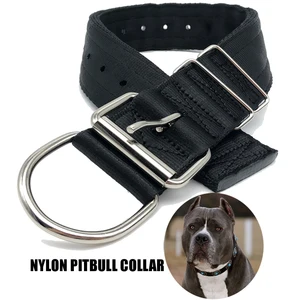 Image of Training Pitbull Dog Collar,4 Layers Heavy Duty Nylon Large 2 Inch Dog Collar For Dog Training Products Supplies
