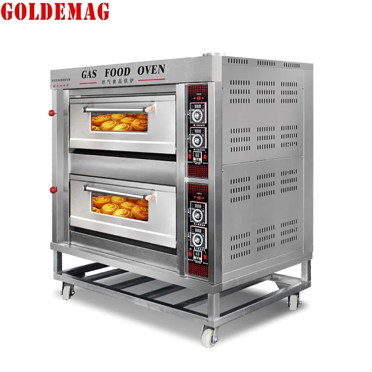 Rqcl39 Three Decks 9 Trays Capacity Gas Bakingp Loaf Bread Oven Of