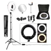 18" Dimmable 3200-5500K Best Buy LED Ring Light + Camera Mount + Phone Holder +Carry Bag + Light Stand Video Ring Lamp
