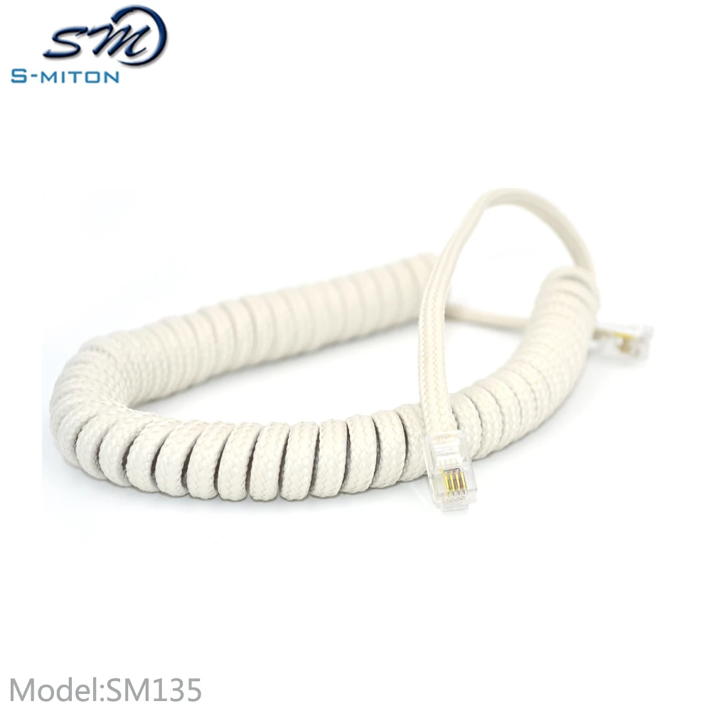 
rj9-4p4c telephone spiral coiled cord 