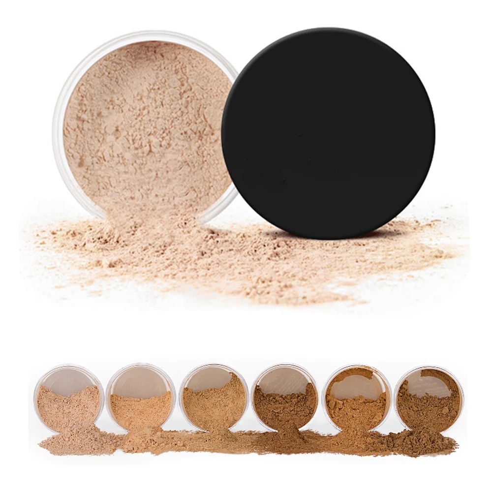 

Custom Logo 6 Colors Matte Foundation Oil control setting Loose Powder