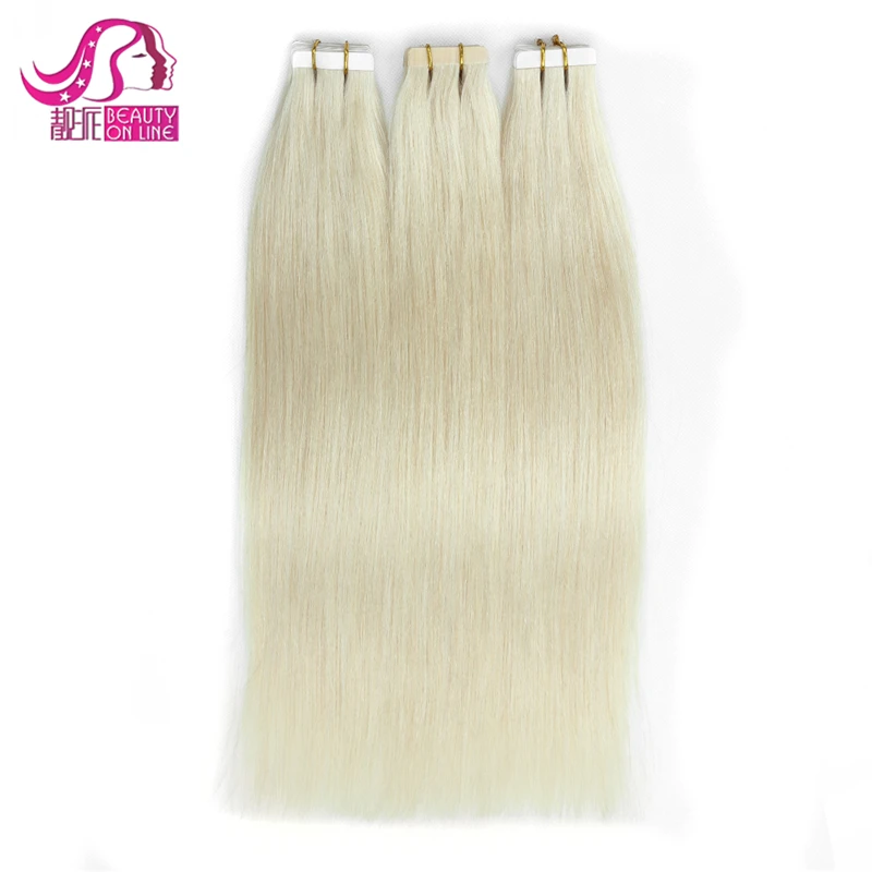 

Distributors Canada Natural Hair Extensions Human Tape Hair Indian Hair, Light blonde