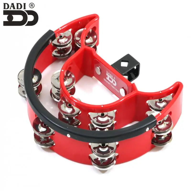 Dadi Musical Tambourine Toy Accessories Tambor Plastic Double Cutway Drum Set Tambourine Bells