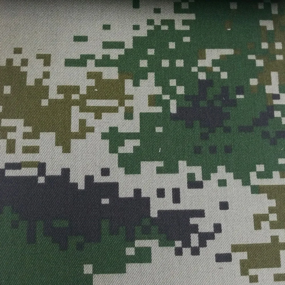Polycotton 3/1 Twill Army Anti Infrared Woodland Camouflage Fabric ...