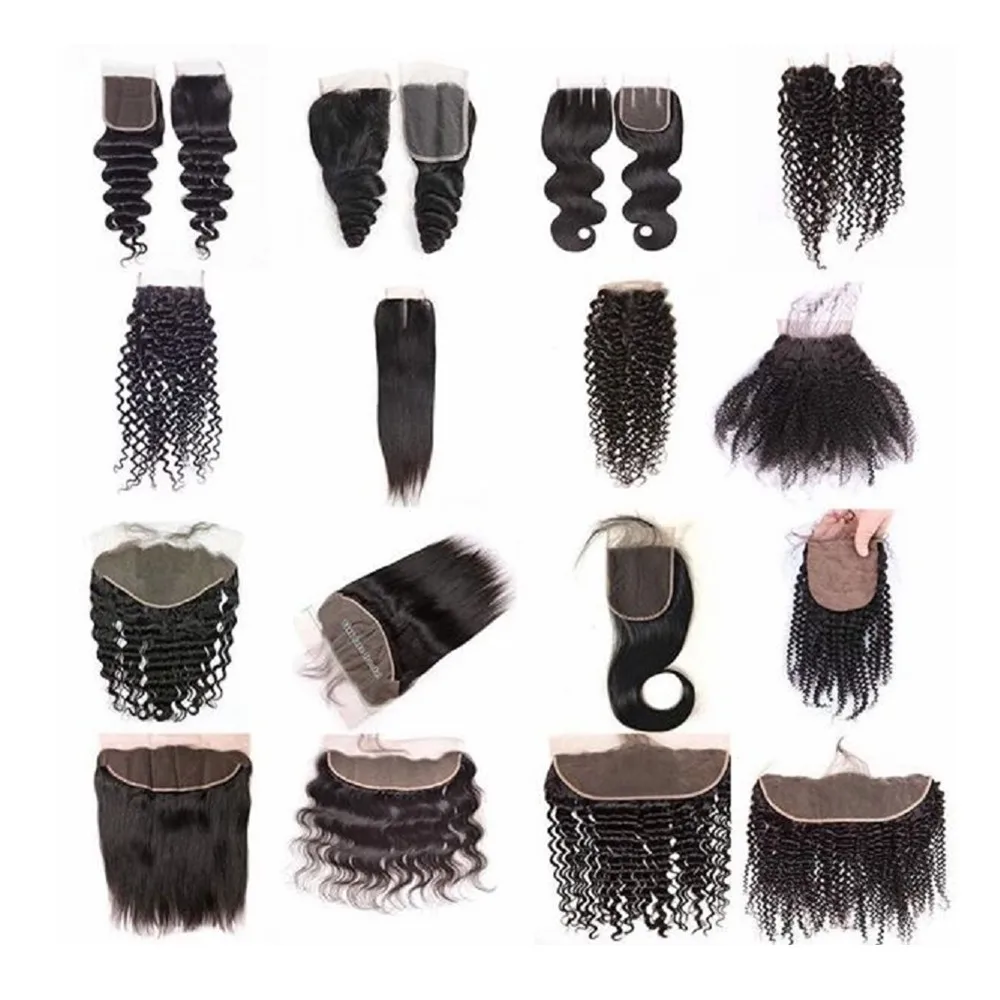 

4x4 13x4 360 2x6 13x6 5x5 ear to ear free 3 part middle part way top pure brazilian virgin hair lace frontal closure