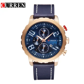 branded leather watches for men