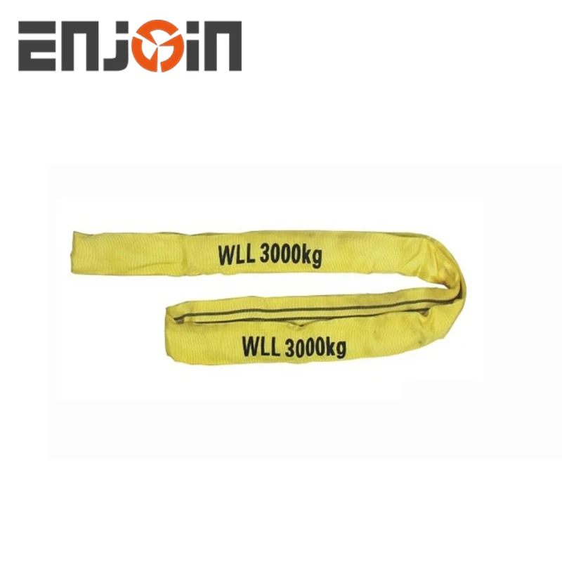Lifting strap Hoist 5 Ton x 1m EWL round sling 2 mtr circ