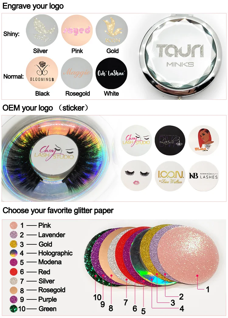 Mytbeauty Compact Mirror Eyelash Case Strip Eyelash Custom