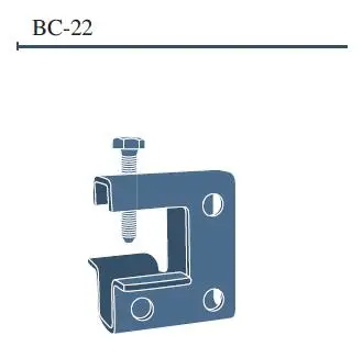 
galvanized beam clamps connecting to H Beam 