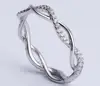 2019 hot selling fashion twist cross pure sterling 925 silver with with mic/read gold/rose gold electroplate couple wedding ring