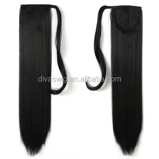 

hot sale malaysian hair clip in hair wrap around straight poney tail hairpieces real hair tail extension